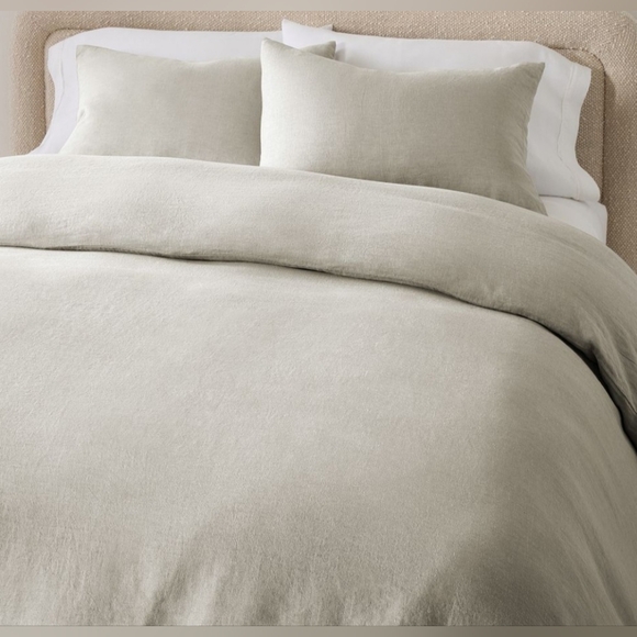West Elm Other - European Flax Linen Duvet Cover, Size: Full/Queen, Color: Warm Gray Melange